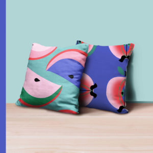 poduszki w jabłuszka